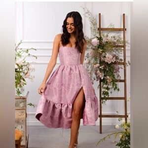 V. Chapman Pink Strapless Dress